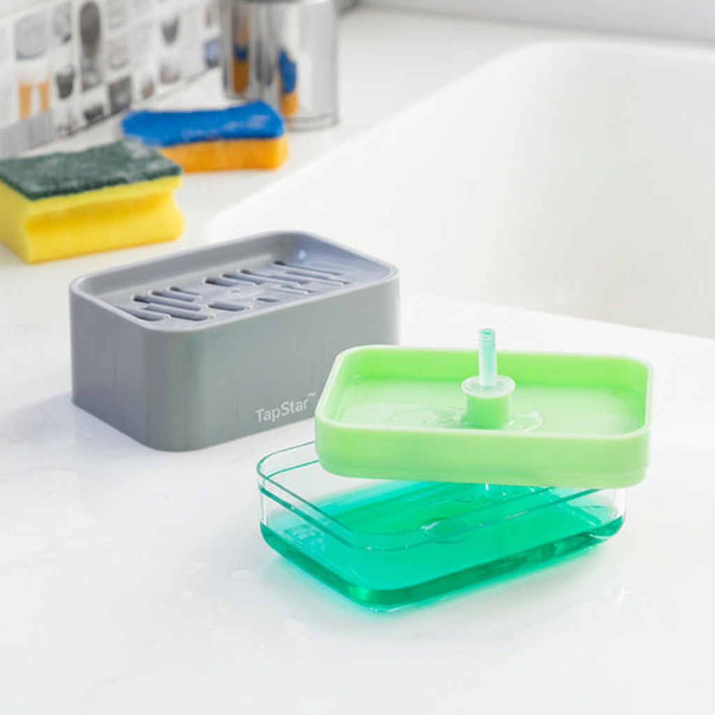 TapStar™ 2-in-1 Kitchen Sink Soap Dispenser & Sponge Holder