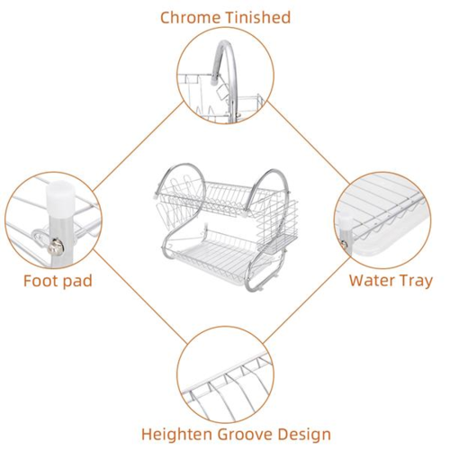 TapStar™ 2-Tier Premium Dish Organizer & Storage Rack