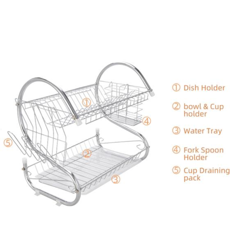 TapStar™ 2-Tier Premium Dish Organizer & Storage Rack